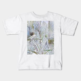 Mosaic Palm Design, Nature Design, White Palm, Palm Abstract Pattern, Palm Tree Design, Home Decor, Totes, Pillows, Palm Pillow Kids T-Shirt